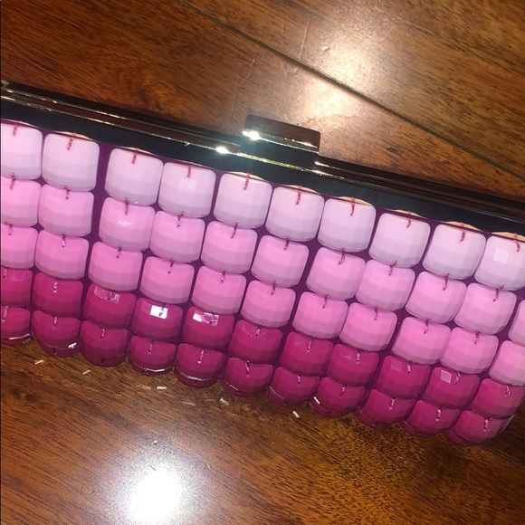 (2 for $30) INC pink ombré clutch - Picture 4 of 8